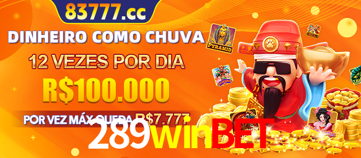Banner do programa de recompensas Recomende para amigos do 289winbet, detalhando os bônus por convidar amigos, com prêmios que chegam a R$288.888.