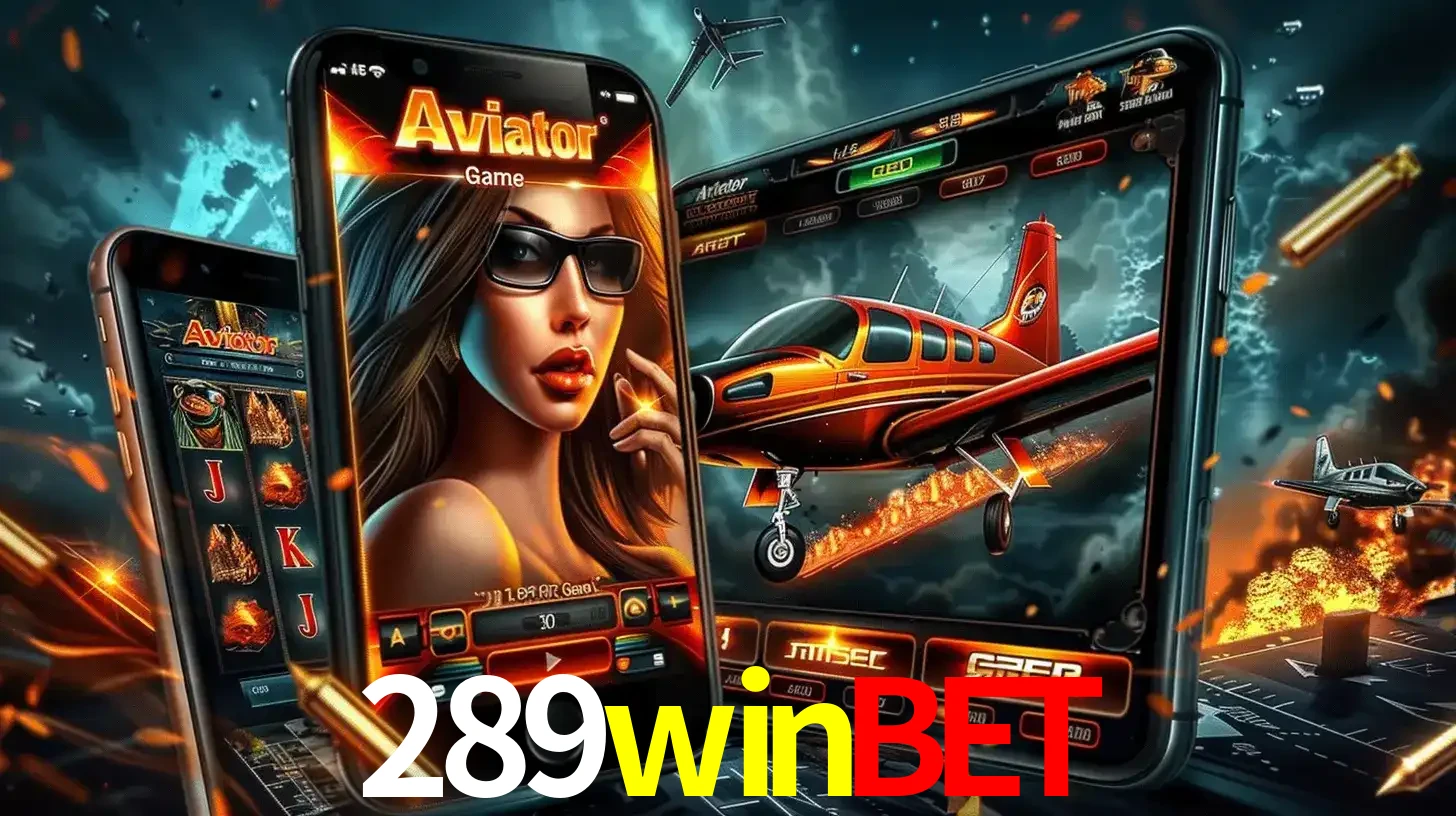 O popular jogo de apostas Aviator exibido em vários celulares e tablets, mostrando a interface emocionante e a ação de voo disponíveis para jogar agora no 289winbet.