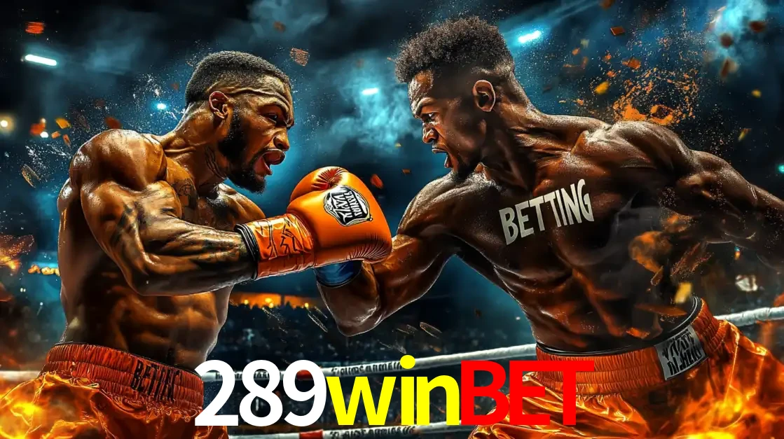 Dois boxeadores em uma luta intensa e explosiva, representando a adrenalina e as oportunidades de apostas em esportes de combate disponíveis na plataforma 289winbet.