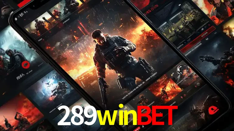 Tela de um celular exibindo uma galeria de jogos de tiro com temática militar, mostrando a variedade de e-sports disponíveis para apostas na plataforma de entretenimento 289winbet.